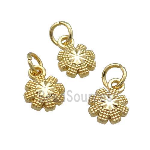 Alloy Flower Pendant Unfade 18K Gold Plated