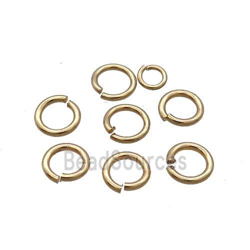 Copper Jump Ring Unfade Lt.Gold Plated