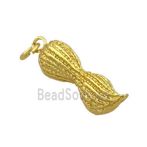 Alloy Peanut Pendant Duck Gold