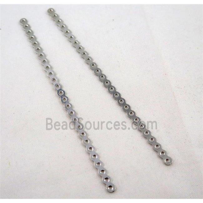 jewelry spacer bead, iron, platinum plated