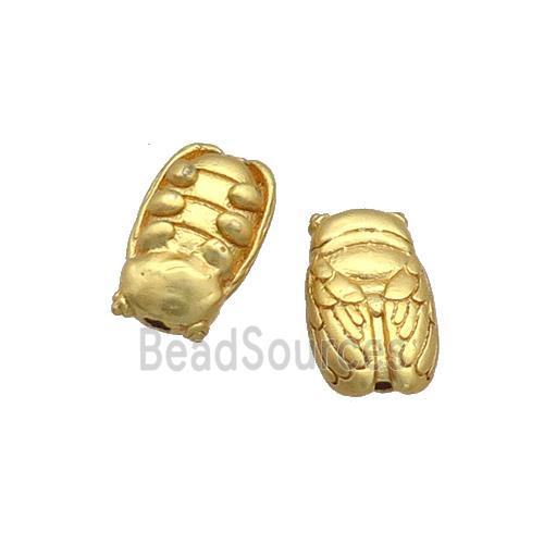 Copper Cicada Beads Unfade Gold Plated