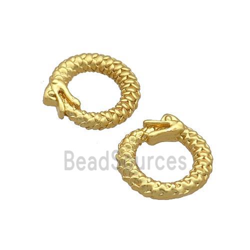 Copper Snake Linker Ring Unfade Gold Plated Circle