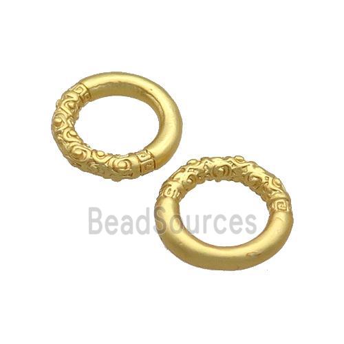 Copper Ring Linker Unfade Gold Plated Circle