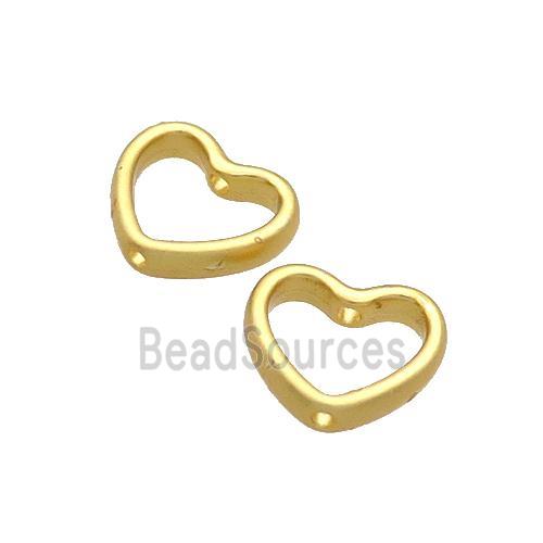 Copper Heart Beads Unfade Gold Plated