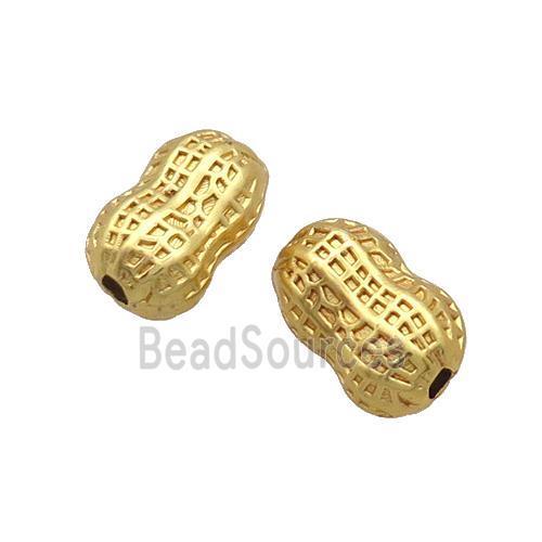 Copper Peanut Beads Unfade Gold Plated