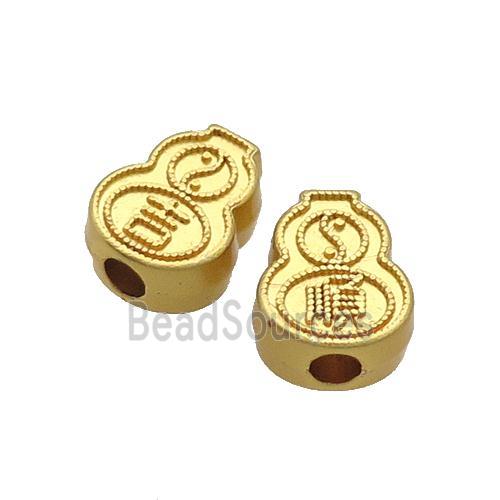 Copper Gourd Beads Large Hole Unfade Gold Plated