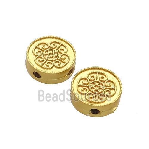 Copper Circle Beads Unfade Gold Plated