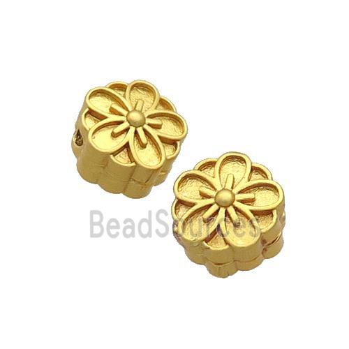 Copper Flower Beads Unfade Gold Plated