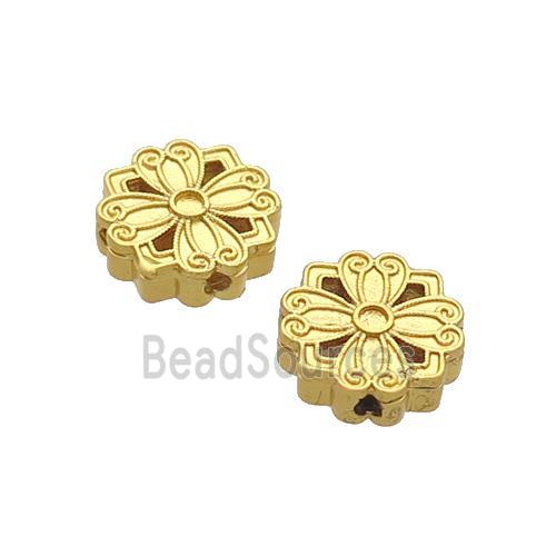 Copper Flower Beads Unfade Gold Plated