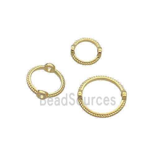 Copper Circle Beads Unfade Gold Plated