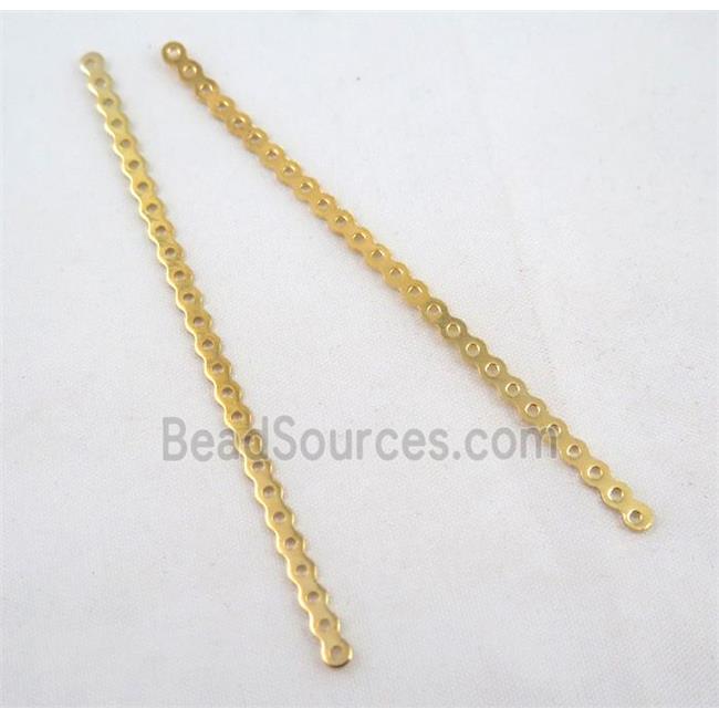 jewelry spacer bead, iron, gold plated