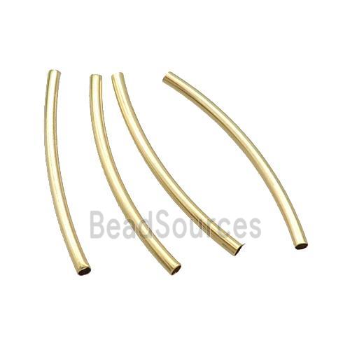 Copper Tube Beads Gold Plated