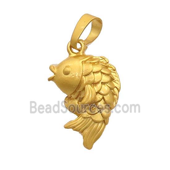 Alloy Fish Charms Pendant Gold Plated