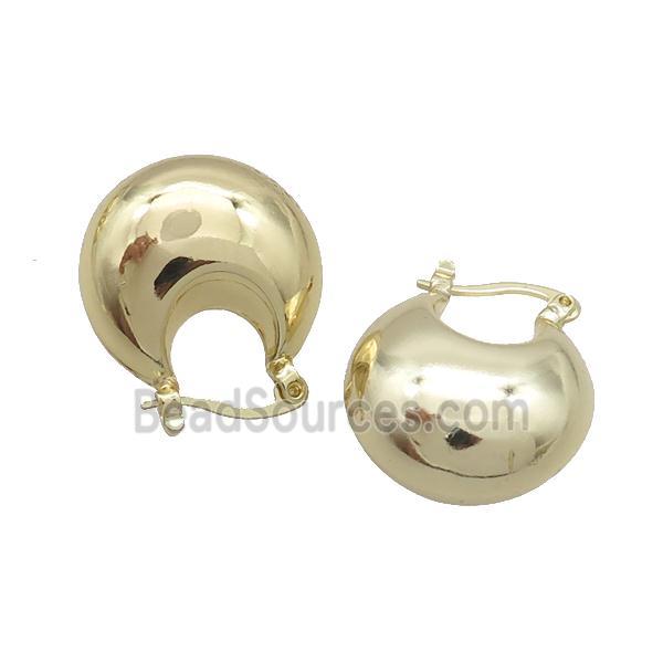 Copper Latchback Earring Gold Plated