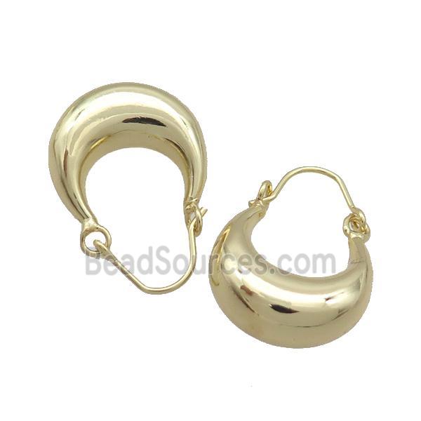 Copper Latchback Earring Gold Plated