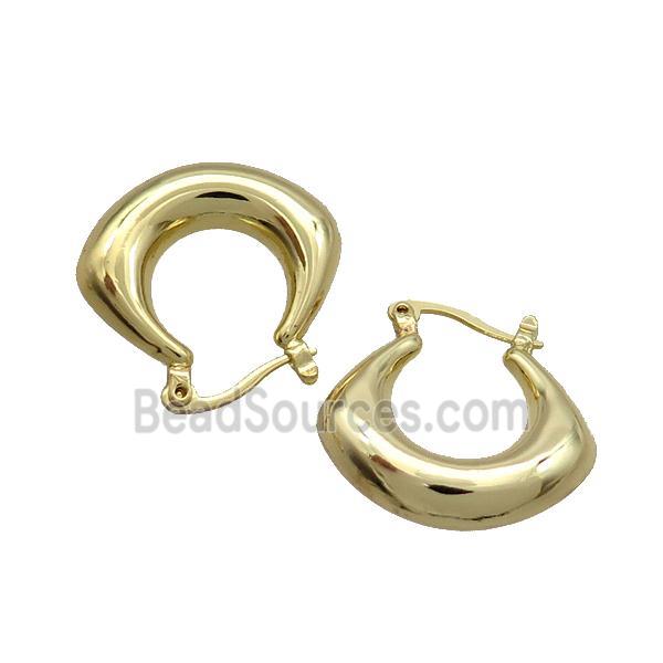 Copper Latchback Earring Gold Plated