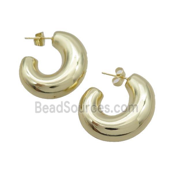 Copper Stud Earring Gold Plated