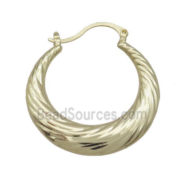 Copper Latchback Earring Gold Plated