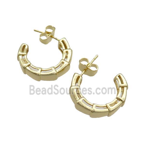 Copper Stud Earring Gold Plated