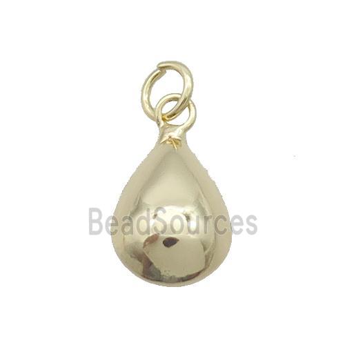 Copper Teardrop Pendant Polished Hollow Gold Plated