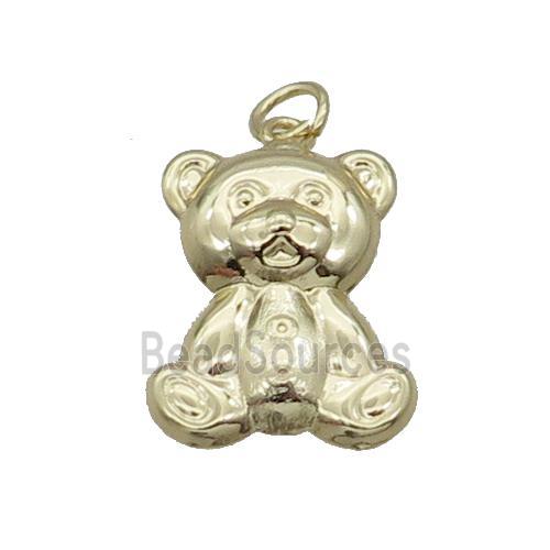 Copper Bear Pendant Gold Plated