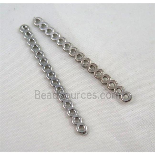 jewelry spacer bead, iron, platinum plated