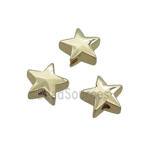 Copper Star Beads Gold Plated