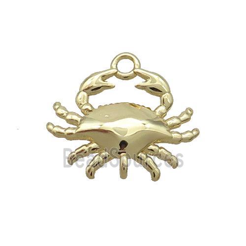 Copper Crab Pendant Gold Plated