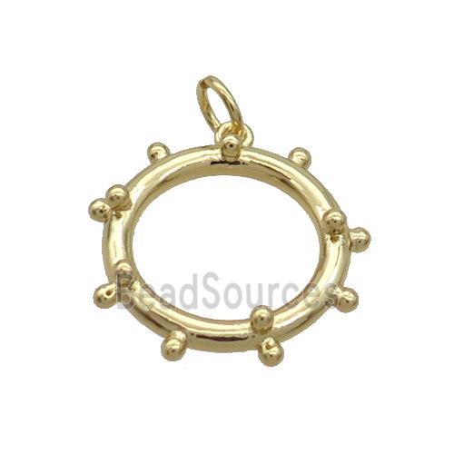 Copper Circle Pendant Gold Plated