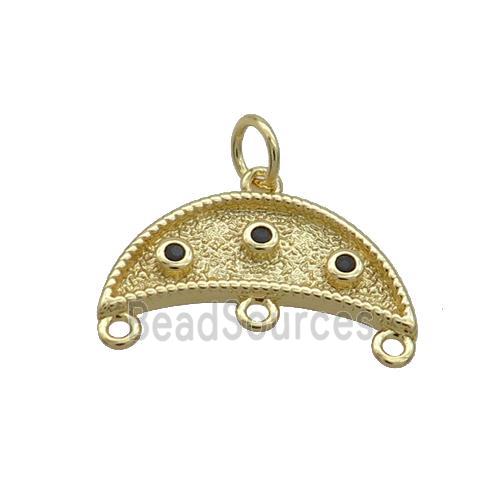 Copper Moon Pendant Gold Plated