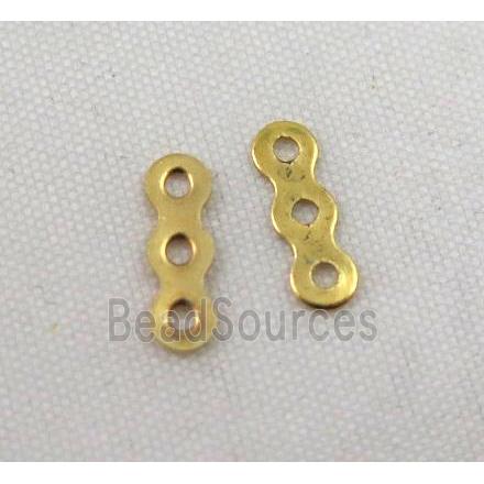 jewelry spacer bead, iron, gold plated