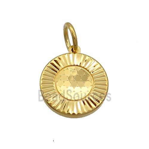 Copper Sun Pendant 18K Gold Plated