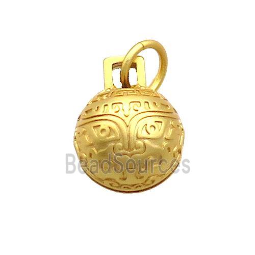 Copper Bell Pendant 18K Gold Plated