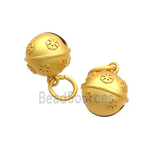 Copper Bell Pendant 18K Gold Plated