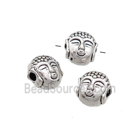 Tibetan Style Buddha Beads Zinc Antique Silver