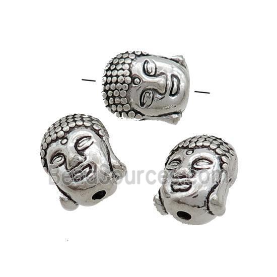 Tibetan Style Buddha Beads Zinc Antique Silver