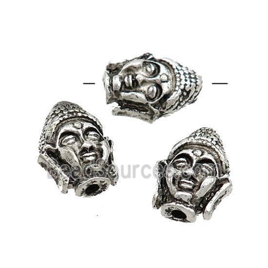 Tibetan Style Buddha Beads Zinc Antique Silver