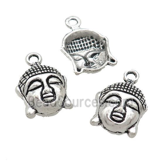 Tibetan Style Buddha Pendant Zinc Antique Silver