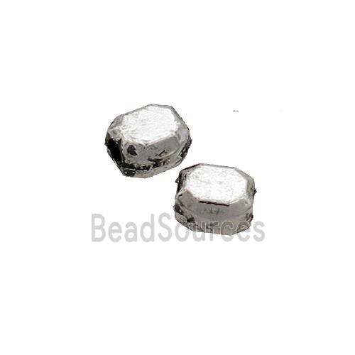 Tibetan Style Zinc Tube Beads Antique Silver