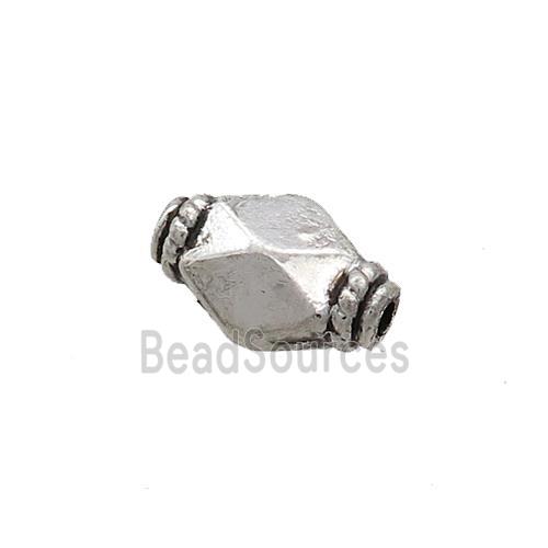 Tibetan Style Zinc Rice Beads Antique Silver