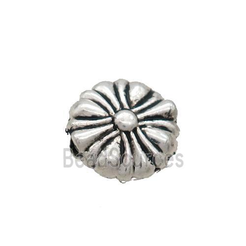 Tibetan Style Zinc Coin Beads Antique Silver