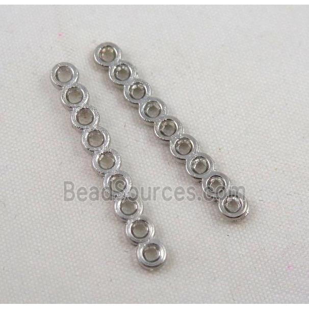 jewelry spacer bead, alloy, platinum plated