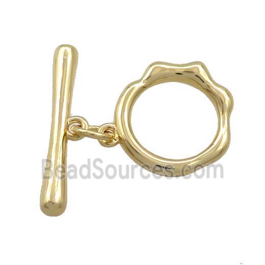 Copper Toggle Clasp Gold Plated