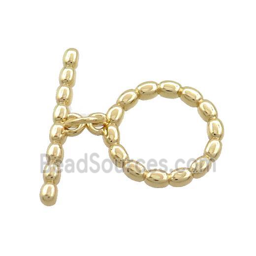 Copper Toggle Clasp Gold Plated