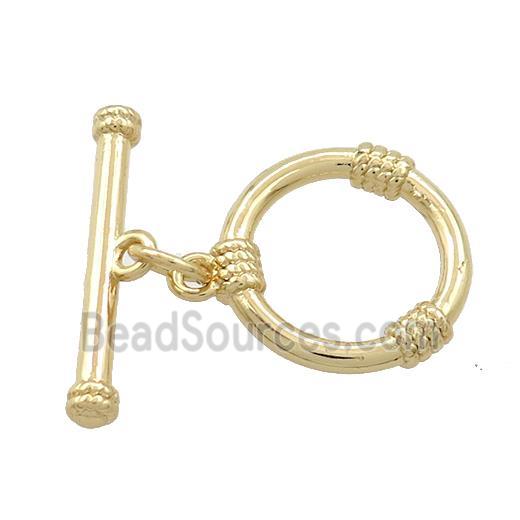 Copper Toggle Clasp Gold Plated