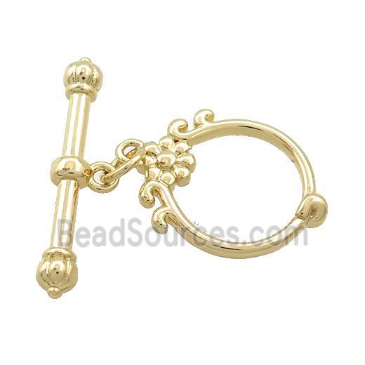 Copper Toggle Clasp Gold Plated