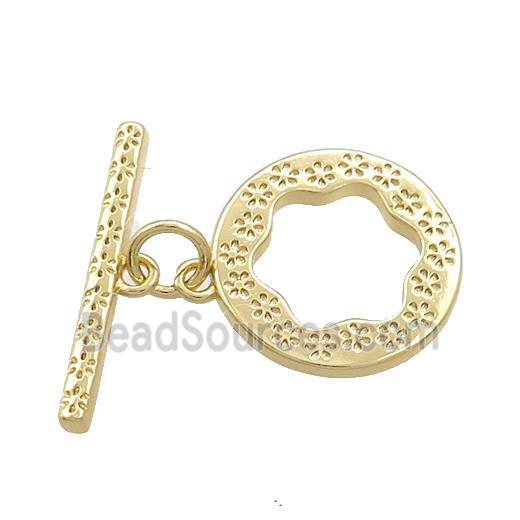 Copper Toggle Clasp Gold Plated