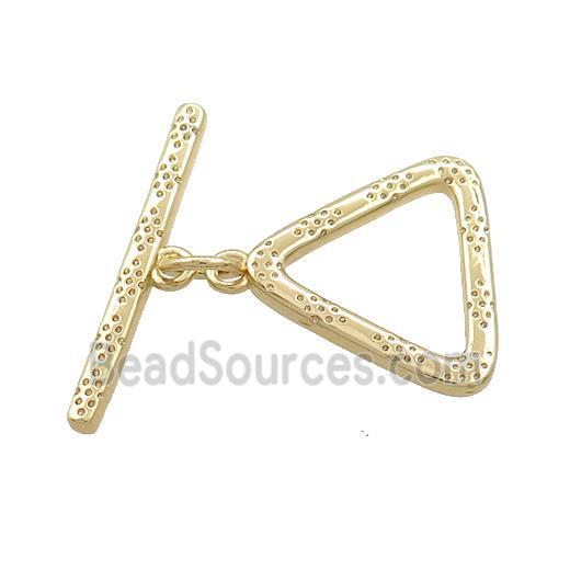 Copper Toggle Clasp Triangle Gold Plated