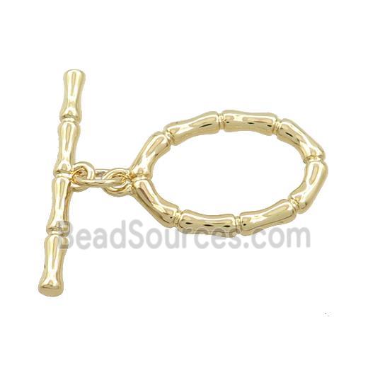 Copper Toggle Clasp Oval Gold Plated