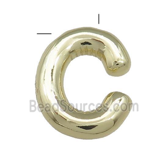 Copper Letter C Pendant Gold Plated